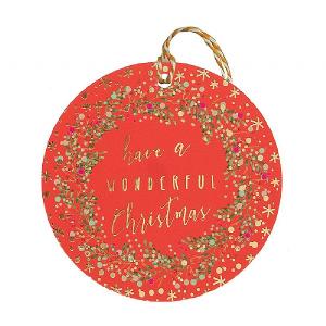 Glick Wonder Wreath Red MP Gift Tags (Pack of 6)