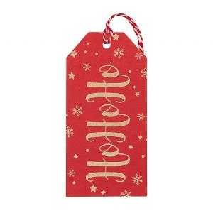 Glick Hohoho Red Kraft MP Gift Tags (Pack of 6)