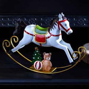 Rocking Horse Metalic Ornament