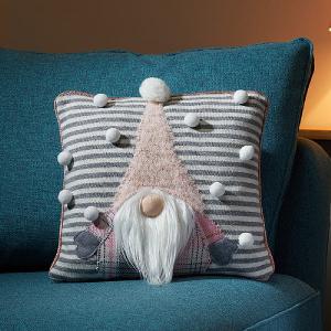 Gonkert Christmas Cushion - Pink Plaid