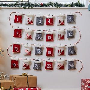 Plush Advent Garland