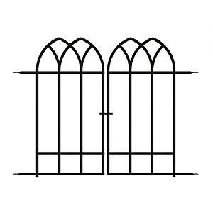 Panacea Black Gothic Gate 92 x 92cm