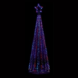 Premier 2.5m Red, Blue & White Pyramid Tree