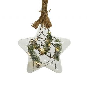 Decoris Snowy Glass LED Micro-light Rope Star (Assorted Designs)