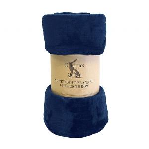 Kilburn & Scott Flannel Fleece Throw - Blue