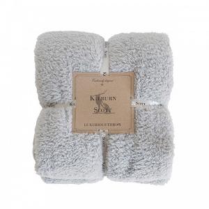 Kilburn & Scott Teddy Throw - Silver