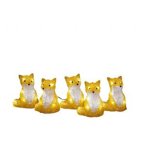 Konst Smide Set of 5 LED Acrylic Foxes