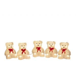 Konst Smide Set of 5 LED Acrylic Bears