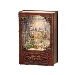 Konst Smide Sleigh Water Fillled Red Book Lantern