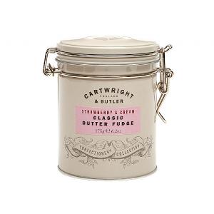 Cartwright & Butler Strawberry & Clotted Cream Fudge Tin 175g