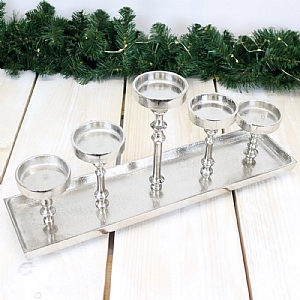 5 Pillar Candle Table Centrepiece