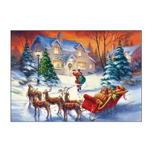 Woodmansterne Santa Delivering Presents Advent Calendar