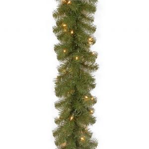 9ft Pre-Lit Covington Pine Artificial Garland