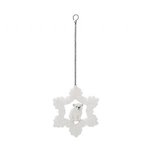 Vivid Arts Polar Bear Snowflake Tree Decoration (8cm)