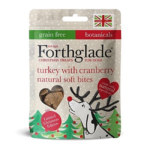 Forthglade Turkey with Crandberry Natural Soft Bites Christmas Treats 90g