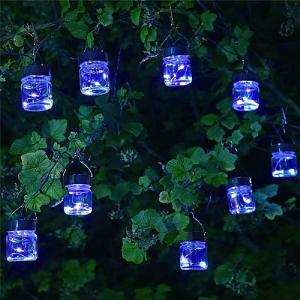 Firefly Opal Solar Jar String Lights - Set of 10