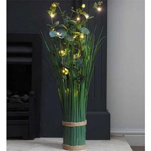 Verde Eucalyptus In-Lit Artificial Bouquet 70cm