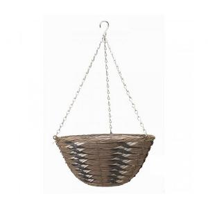 14” Kikuyu Faux Rattan Hanging Basket