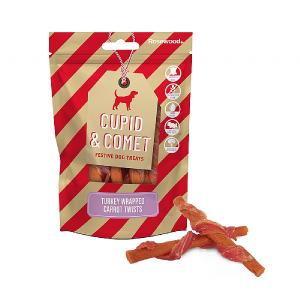 Rosewood Turkey Wrapped Carrot Twists Dog Treats 100g