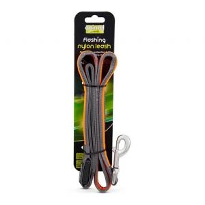 Animal Instincts Flashing Safety USB Lead Grey/Orange 1.2m