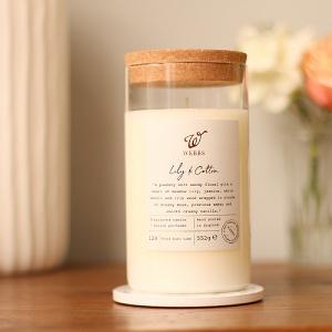 Webbs Lily & Cotton Fragranced Large Jar Candle 550g