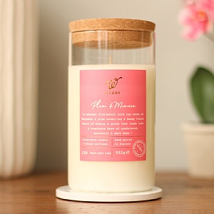 Webbs Plum & Mimosa Fragranced Large Jar Candle 550g