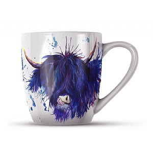 Katherine Williams Splatter 'Highland Cow' China Mug