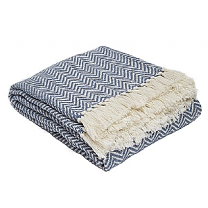 Weaver Green Herringbone Blanket Navy