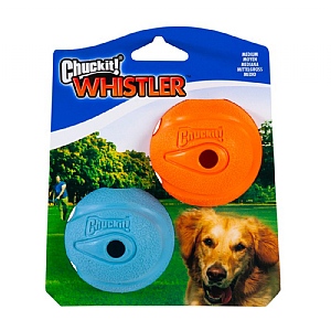 Chuckit The Whistler Ball Dog Toy Pack of 2 (Medium)