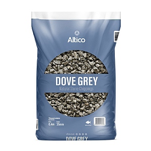 Altico Dove Grey Natural Stone Chippings Large Bag (10-20mm)