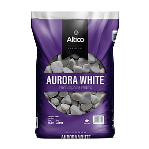 Altico Aurora White Premium Stone Pebbles Large Bag (20-40mm)