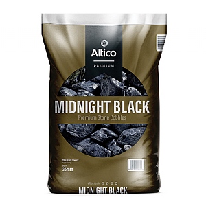 Altico Midnight Black Premium Stone Cobbles Large Bag (60-100mm)