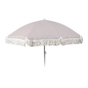 Grey Tassle Umbrella 176cm
