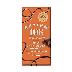 Rhythm 108 Swiss Milk, Orange & Cacao Bar (100g)