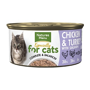 Natures Menu Chicken & Turkey with Salmon Single Serve Canned Kitten Food (85g)