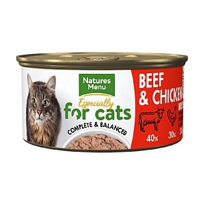 Natures Menu Beef & Chicken Single Serve Canned Cat Food (85g)