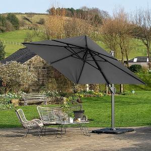 Pacific Lifestyle Challenger T2 3.5 x 2.6m Oblong Taupe Parasol