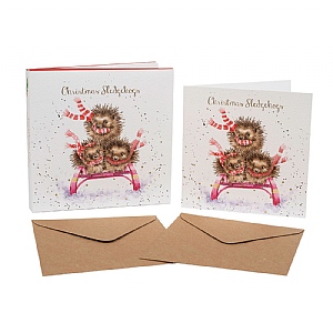 Wrendale 'Sledgehogs' Hedgehog Christmas Card Box Set