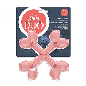Zeus Duo Cross Bone Coral - Chicken Scented