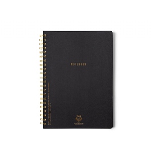 Designworks Ink Ebony Kraft Paper Cover Wirebound Notebook