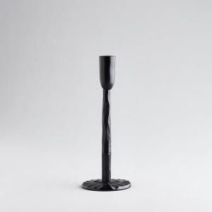 St Eval Small Black Candlestick Holder 21cm