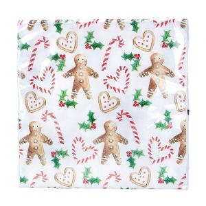 Gisela Graham Gingerbread Man Paper Napkins (Pack of 20)