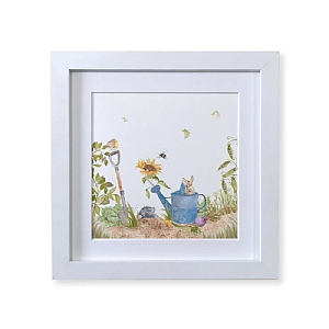 Kate of Kensington 'The Allotment' 8x8" White Framed Print