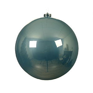 Decoris Shatterproof Bauble (14cm) - Misty Blue