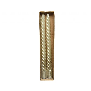 Decoris Box of 2 Candles Cream 25cm