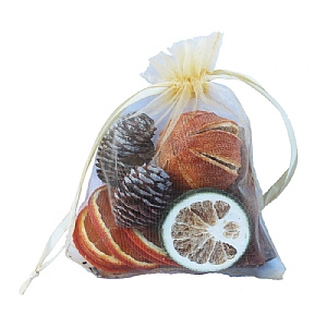 Jormaepourri Gold Fruit Organza Pot Pourri Bag