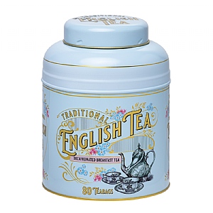 New English Teas Victorian Decaffinated 80 Teabags Tin