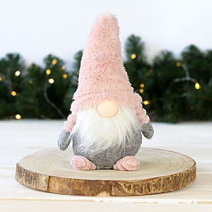 Pink & Grey Santa Gonk - Small