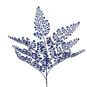 Floralsilk Dark Blue Sparkle Maidenhair Spray 55cm