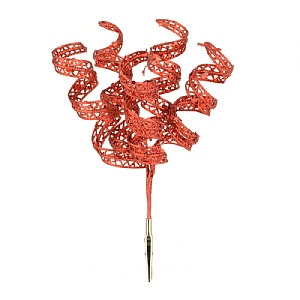 Floralsilk Red Crazy Curls Clip 17cm